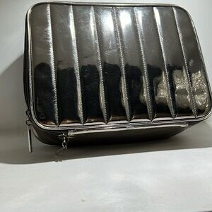 Lancome Silver Quilted Toiletry Bag